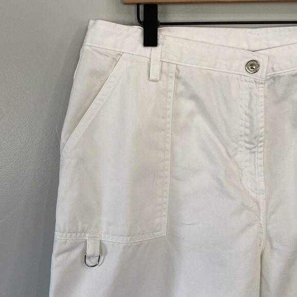 Style & Co Straighten Leg Cargo Cropped Pants Jeans High Rise Utility Cotton - Picture 2 of 12